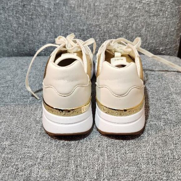 Michael Kors Jasmine Trainer sneakers White and Gold Nwt - Picture 5 of 7